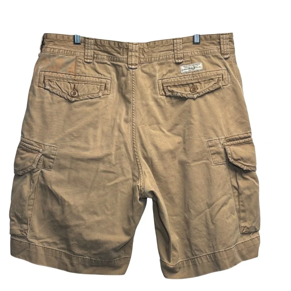 Polo Ralph Lauren Cargo Shorts Mens 38 Khaki Preppy Gorpcore Heritage Utility